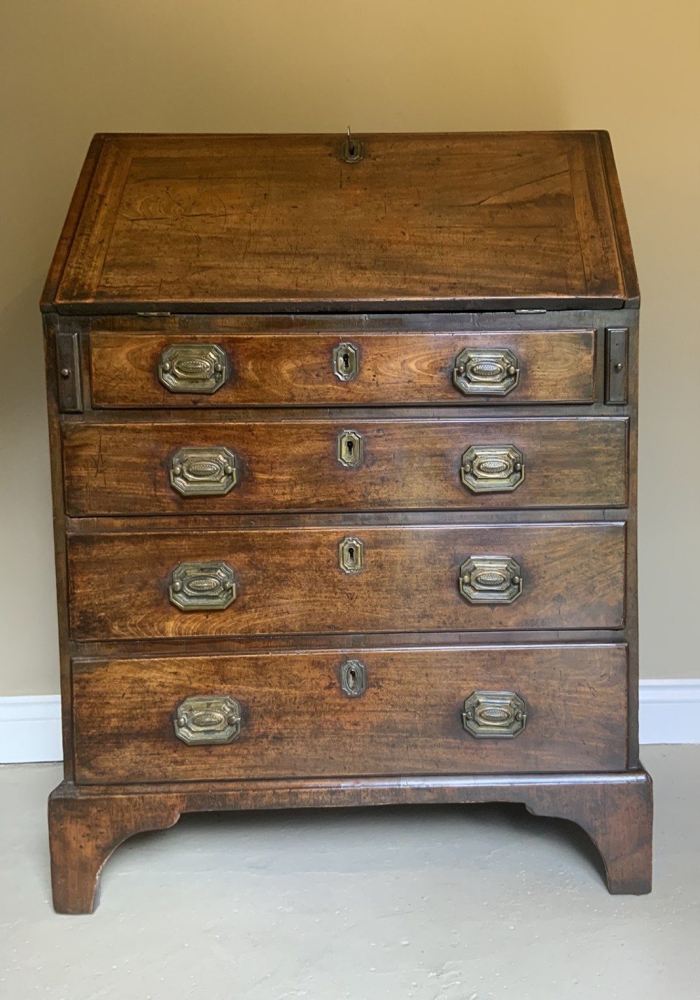 2’6” wide Georgian mahogany bureau View II