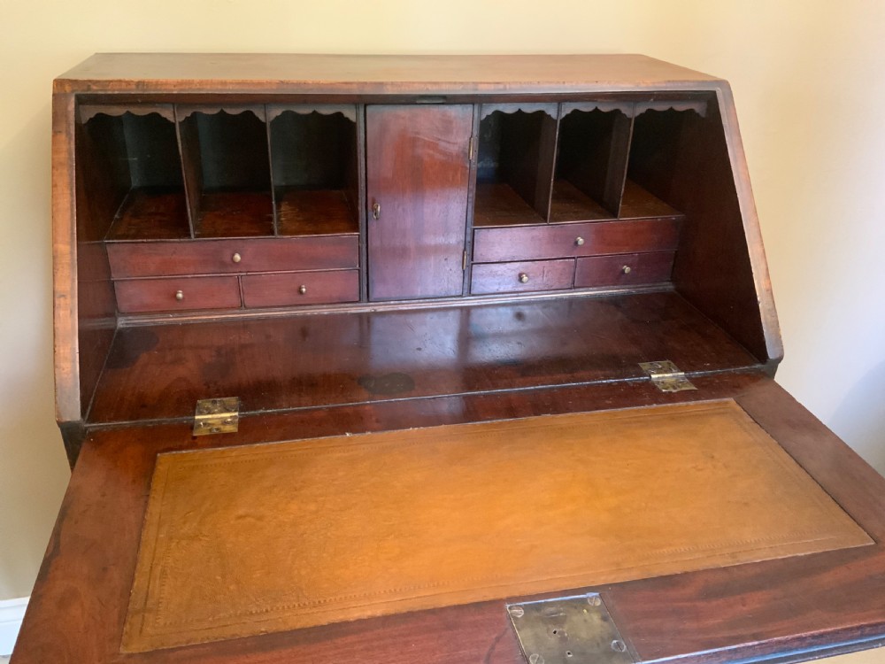 2’6” wide Georgian mahogany bureau View VI