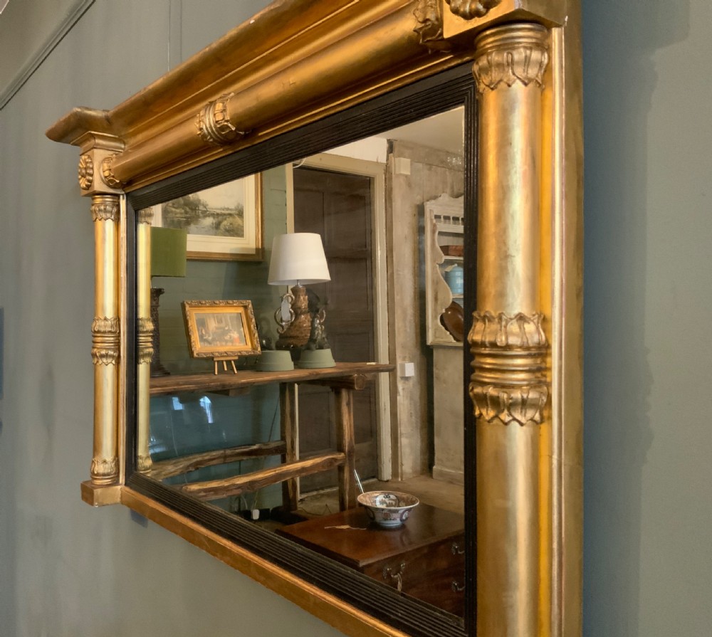 Regency period gilt-wood overmantle mirror View III