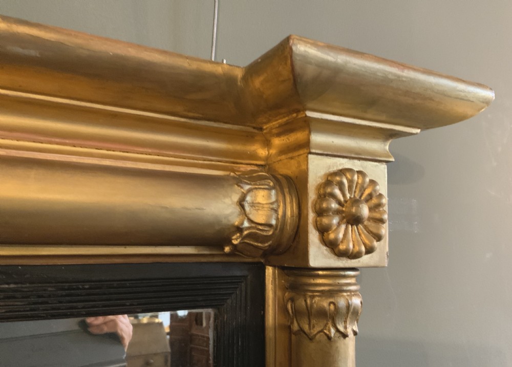 Regency period gilt-wood overmantle mirror View V