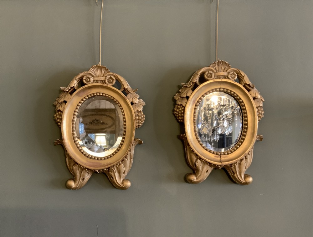 Small Pair of Regency wall mirrors