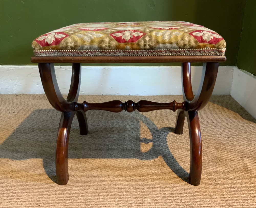 Pair of Regency mahogany stools View IV
