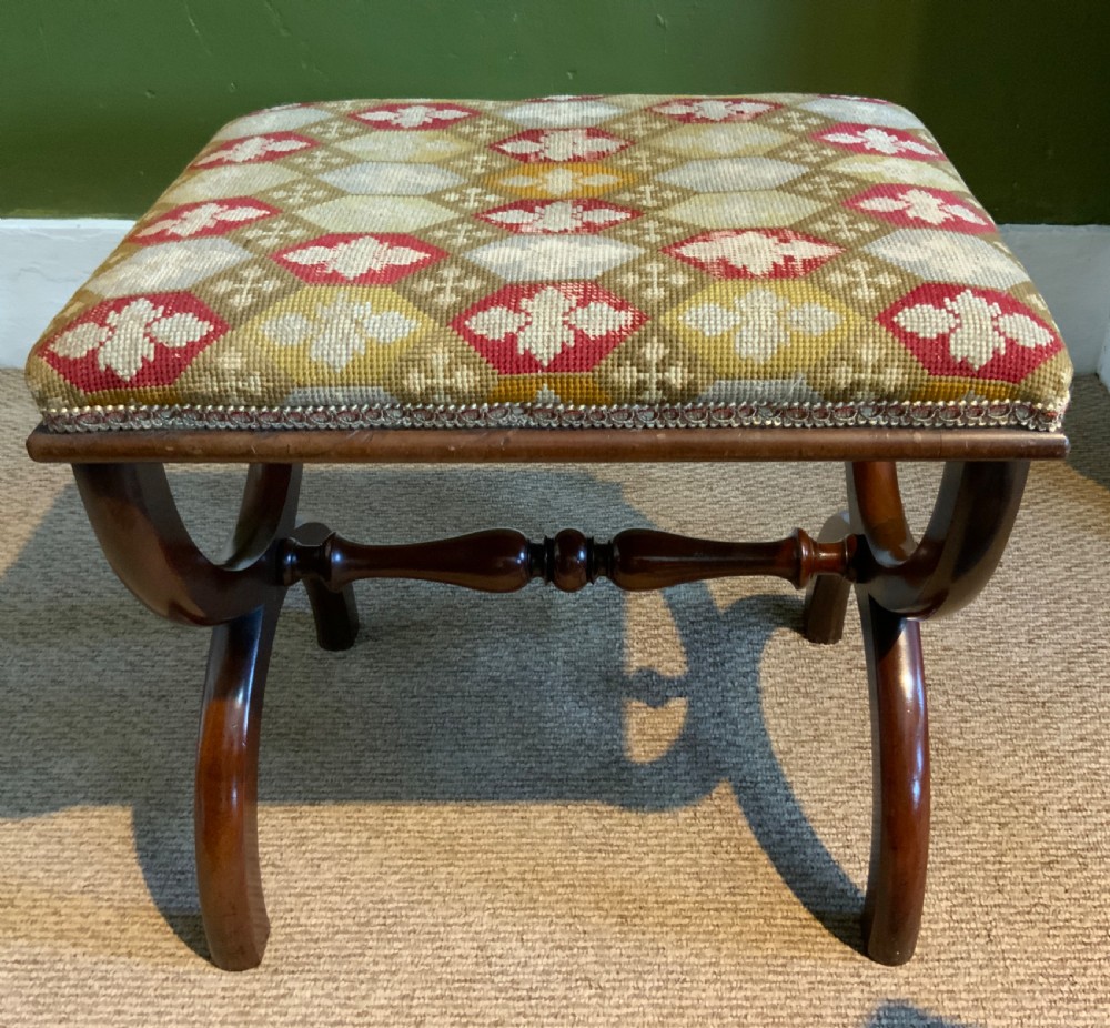 Pair of Regency mahogany stools View V