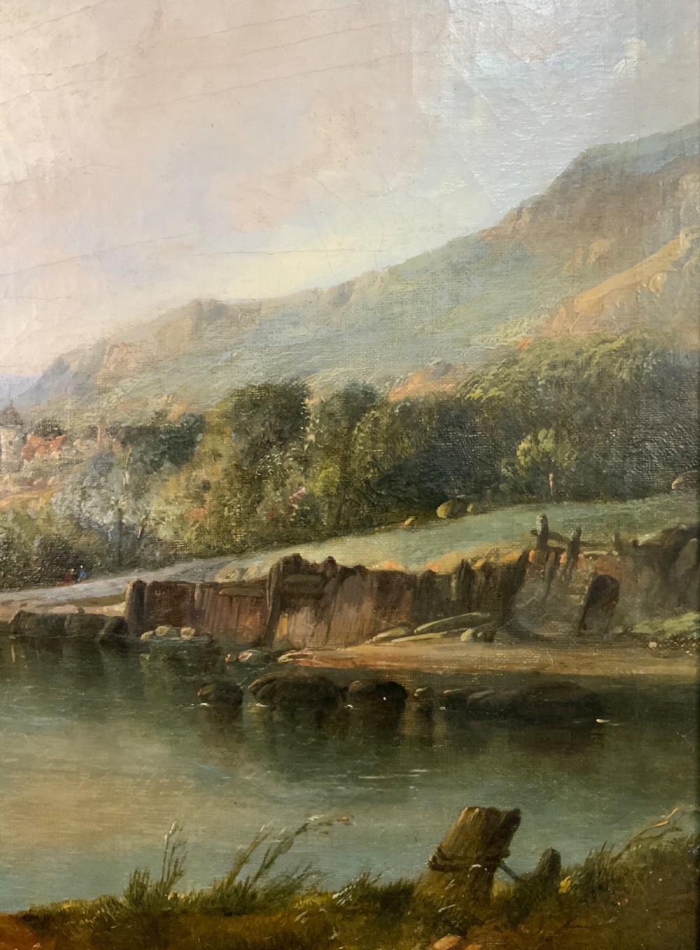 Attributed to Alfred H Vickers Oil painting on canvas View VI