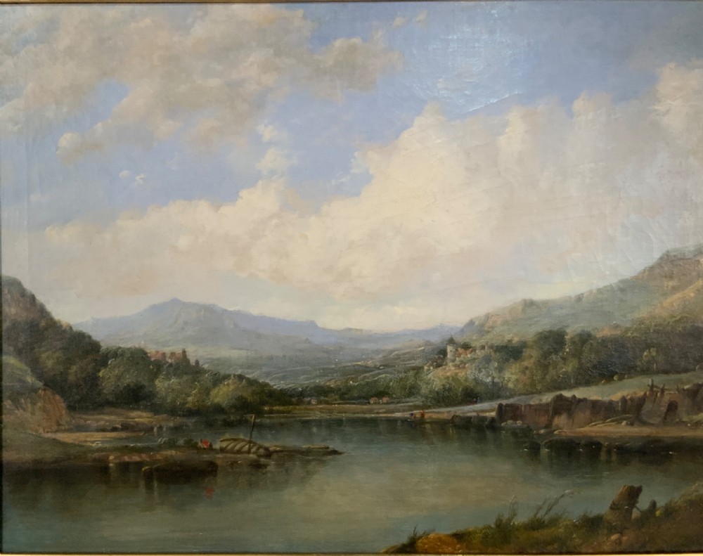 Attributed to Alfred H Vickers Oil painting on canvas View VII