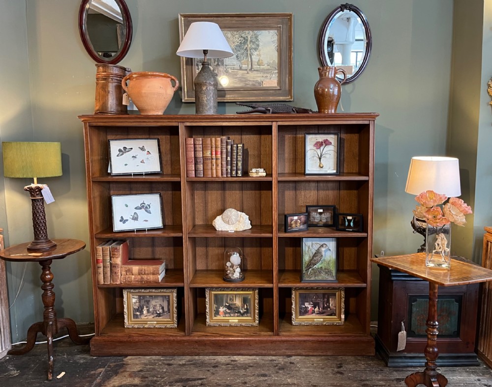 An Edwardian oak floor standing bookcase View VI