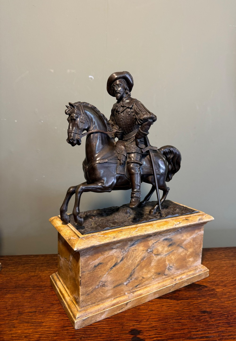 Pair of bronze equestrian figures View III
