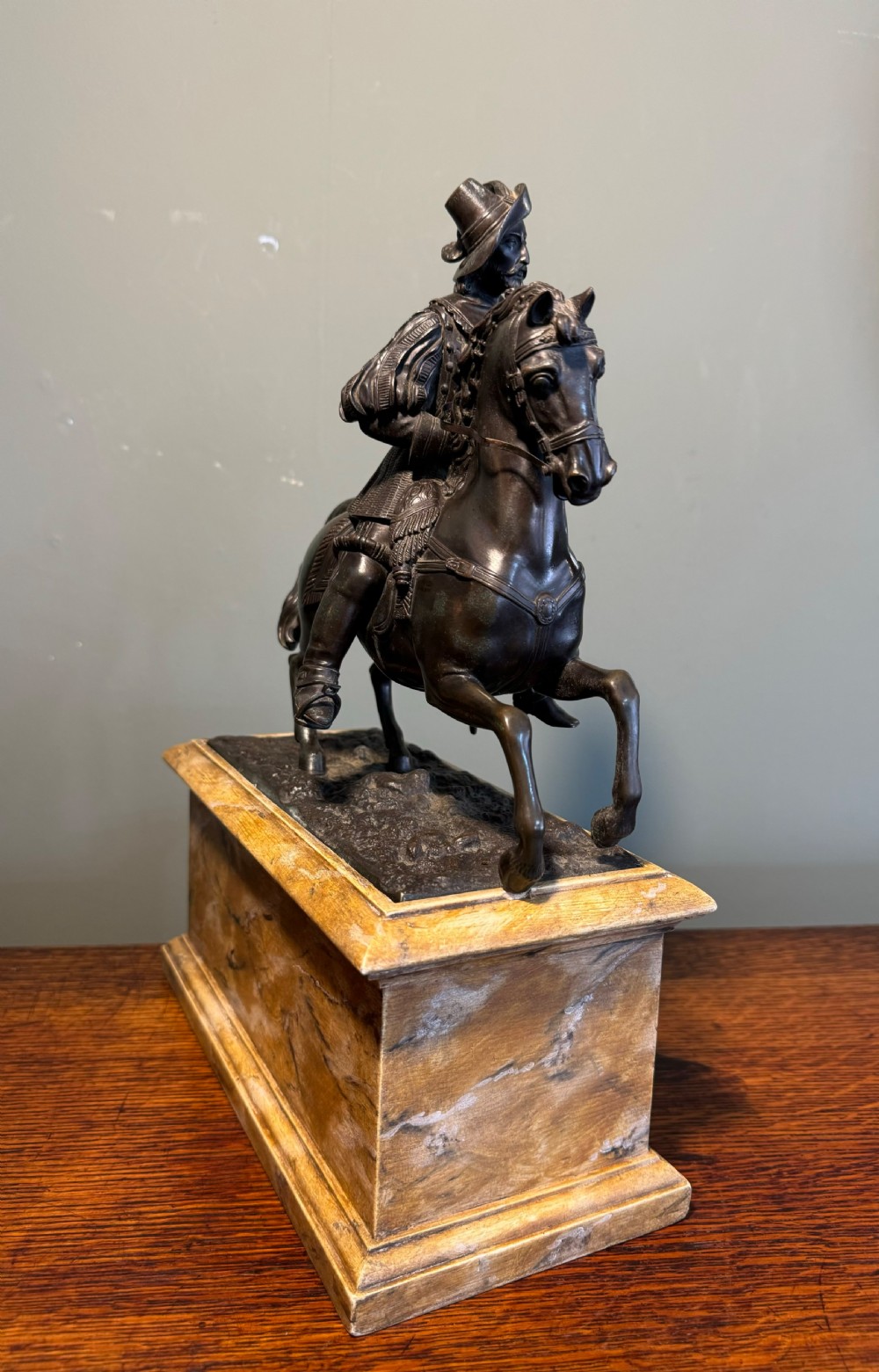 Pair of bronze equestrian figures View IV
