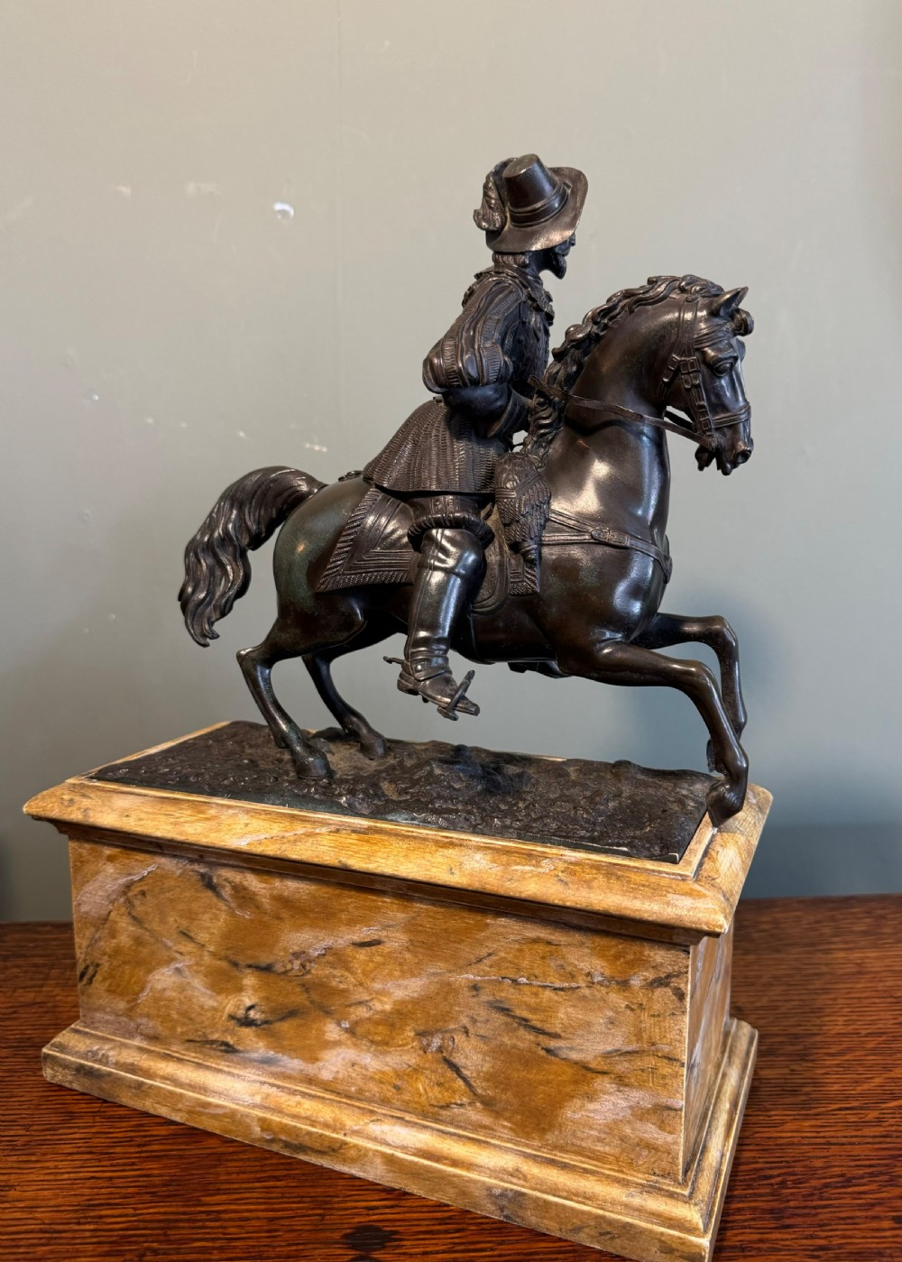 Pair of bronze equestrian figures View V