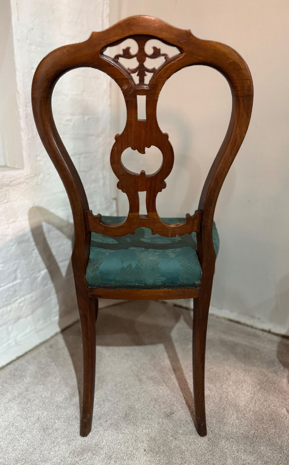 A set six Victorian walnut dining chairs View IV