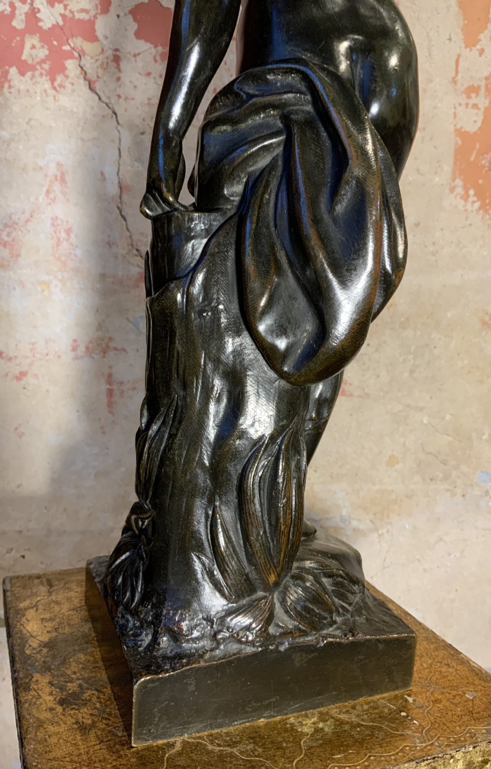 A bronze sculpture nymphe at her bath View V