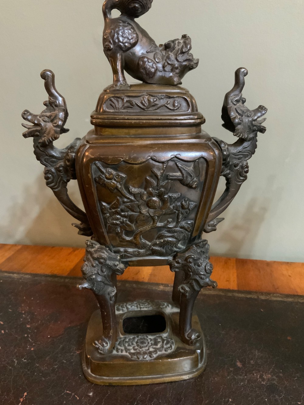 A pair of Japanese bronze koro View IV