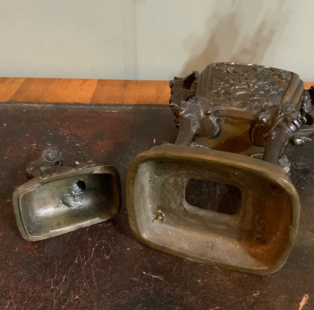A pair of Japanese bronze koro View VII