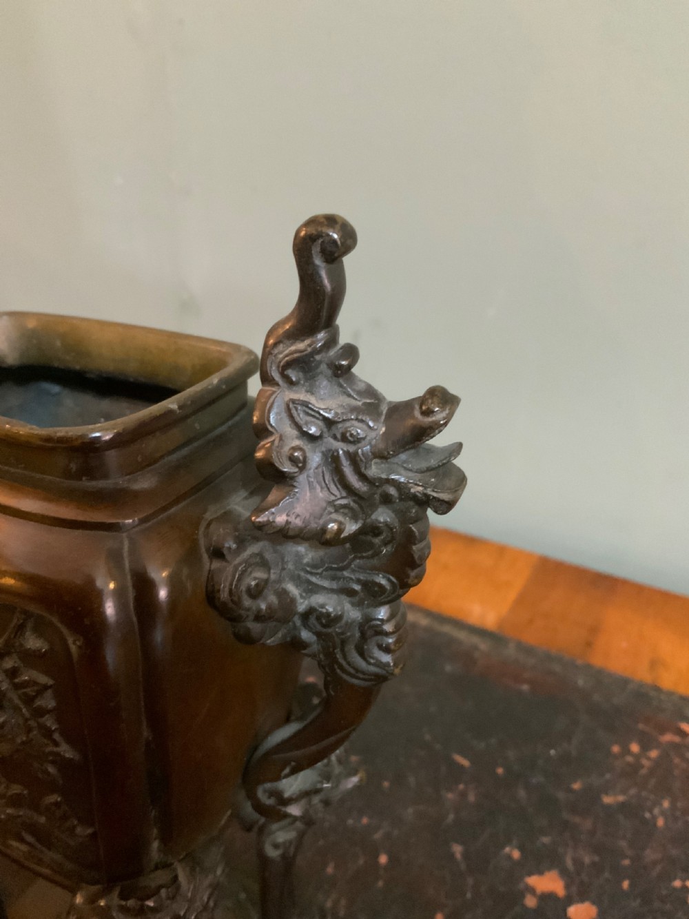 A pair of Japanese bronze koro View IX