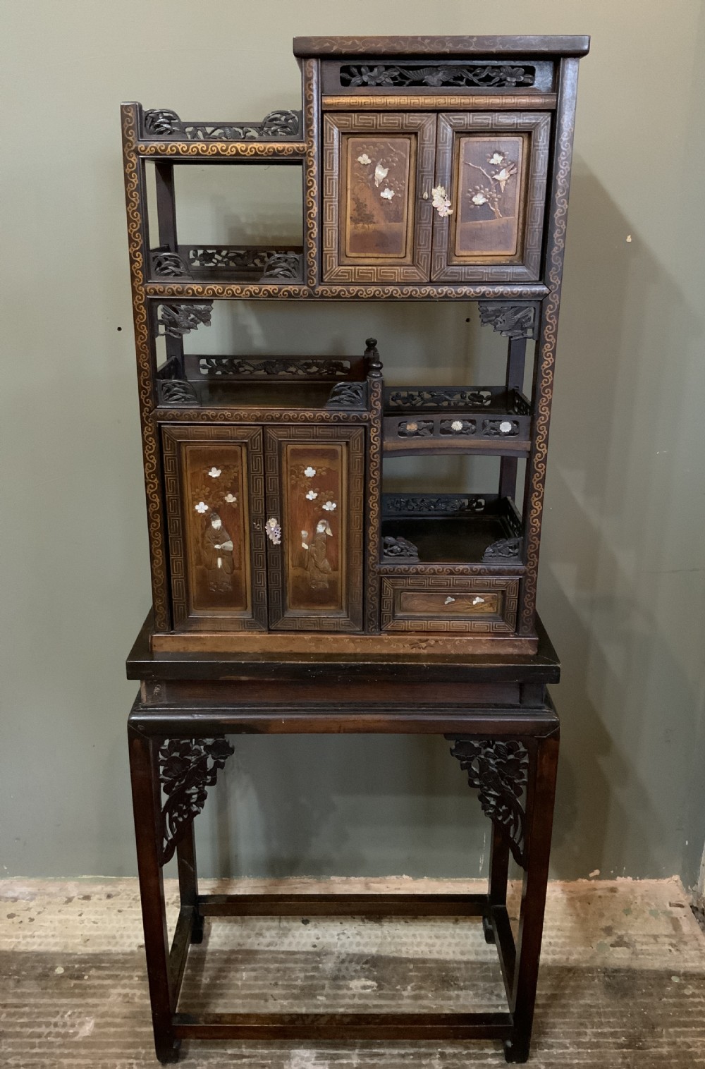 A Japanese Shibayama cabinet