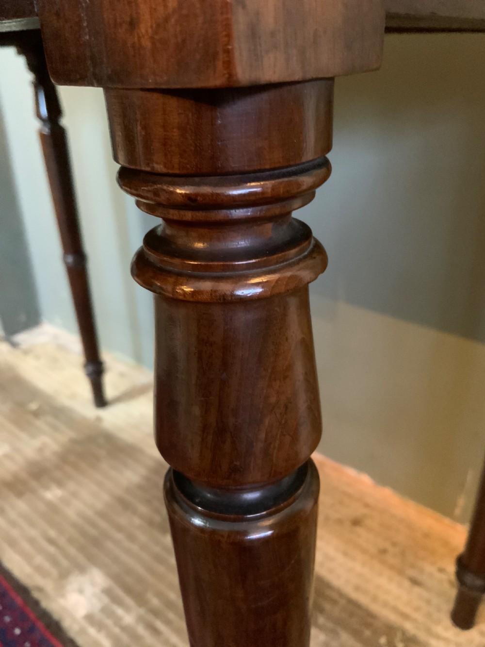 A two drawer mahogany table View VIII