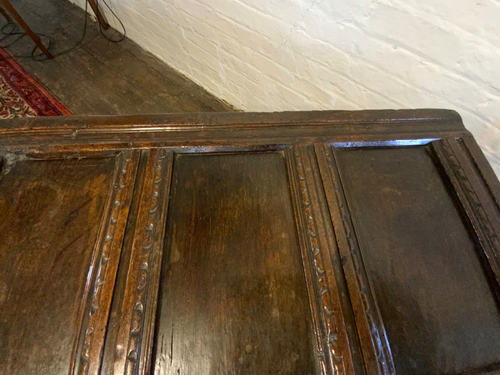 A small James I period oak coffer View VII