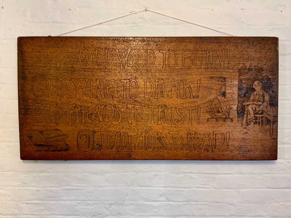 An arts and crafts oak panel