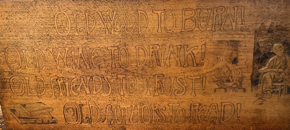 An arts and crafts oak panel View VI