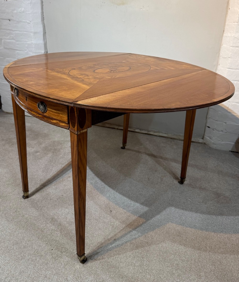 A GEORGE III SATINWOOD PEMBROKE TABLE View II