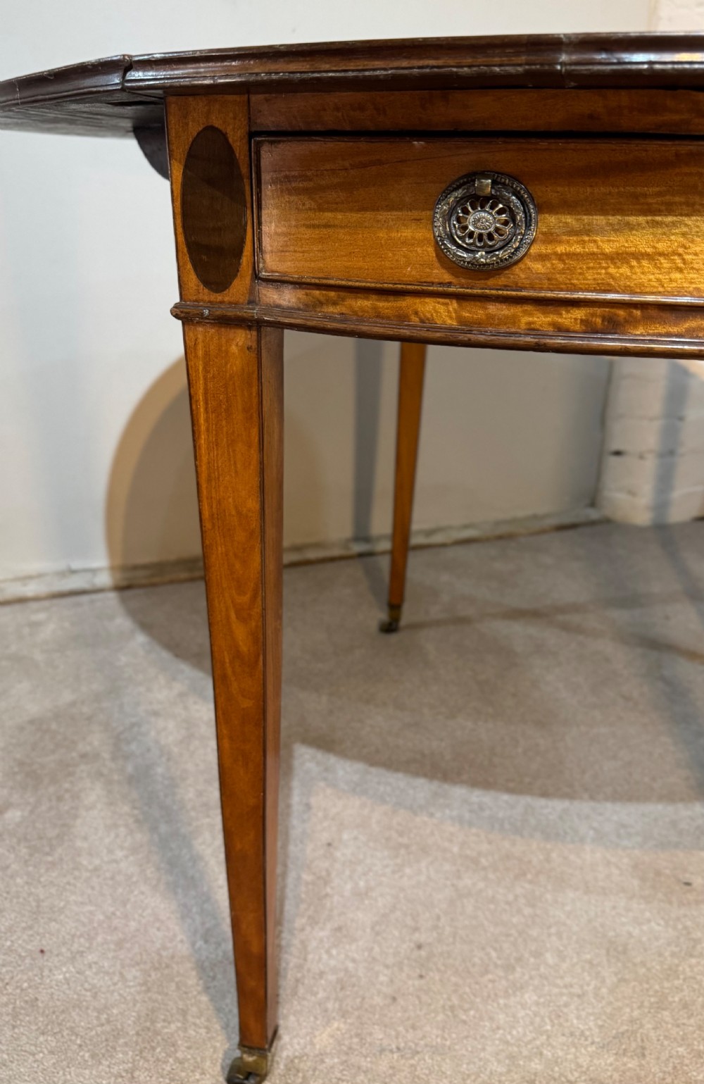 A GEORGE III SATINWOOD PEMBROKE TABLE View III