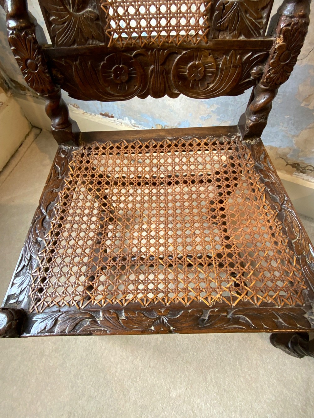 A pair of charles II walnut side chairs View VI