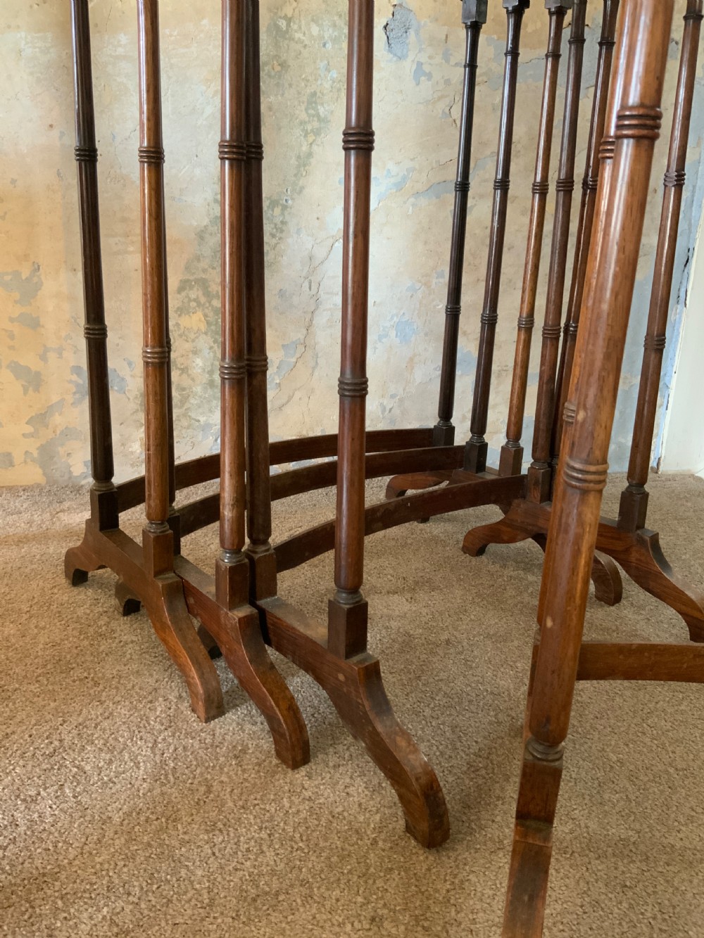 Nest of four Regency rosewood tables View III