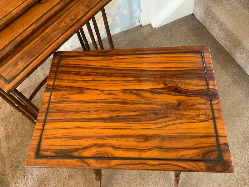 Nest of four Regency rosewood tables View V