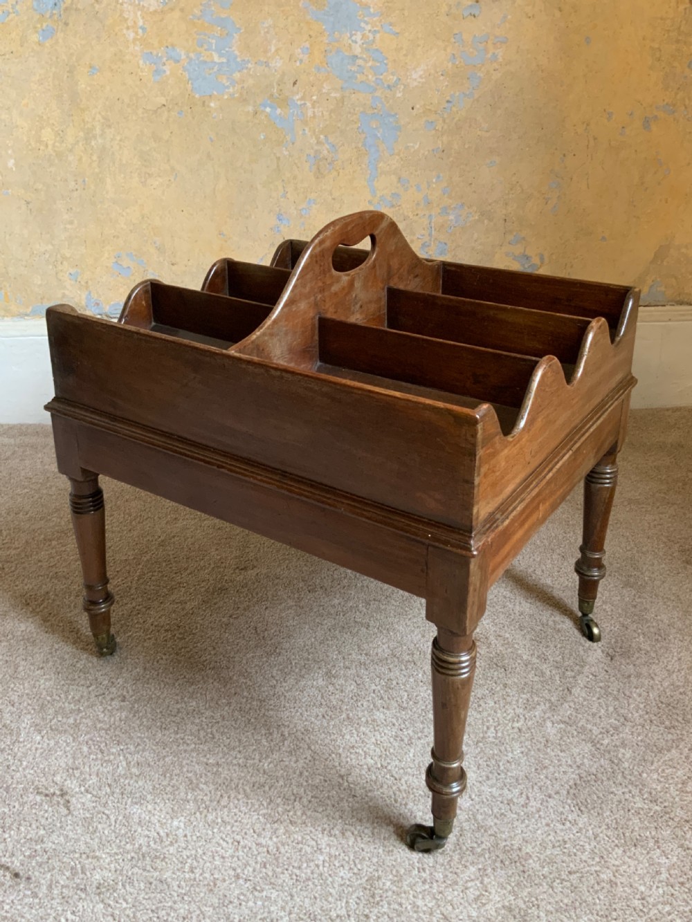 A Georgian mahogany wine bottle carrier View II