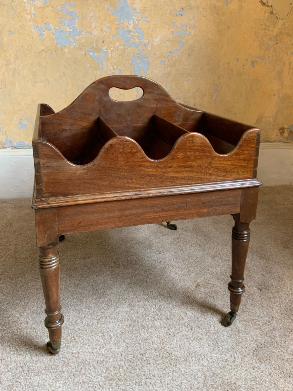 A Georgian mahogany wine bottle carrier View IV