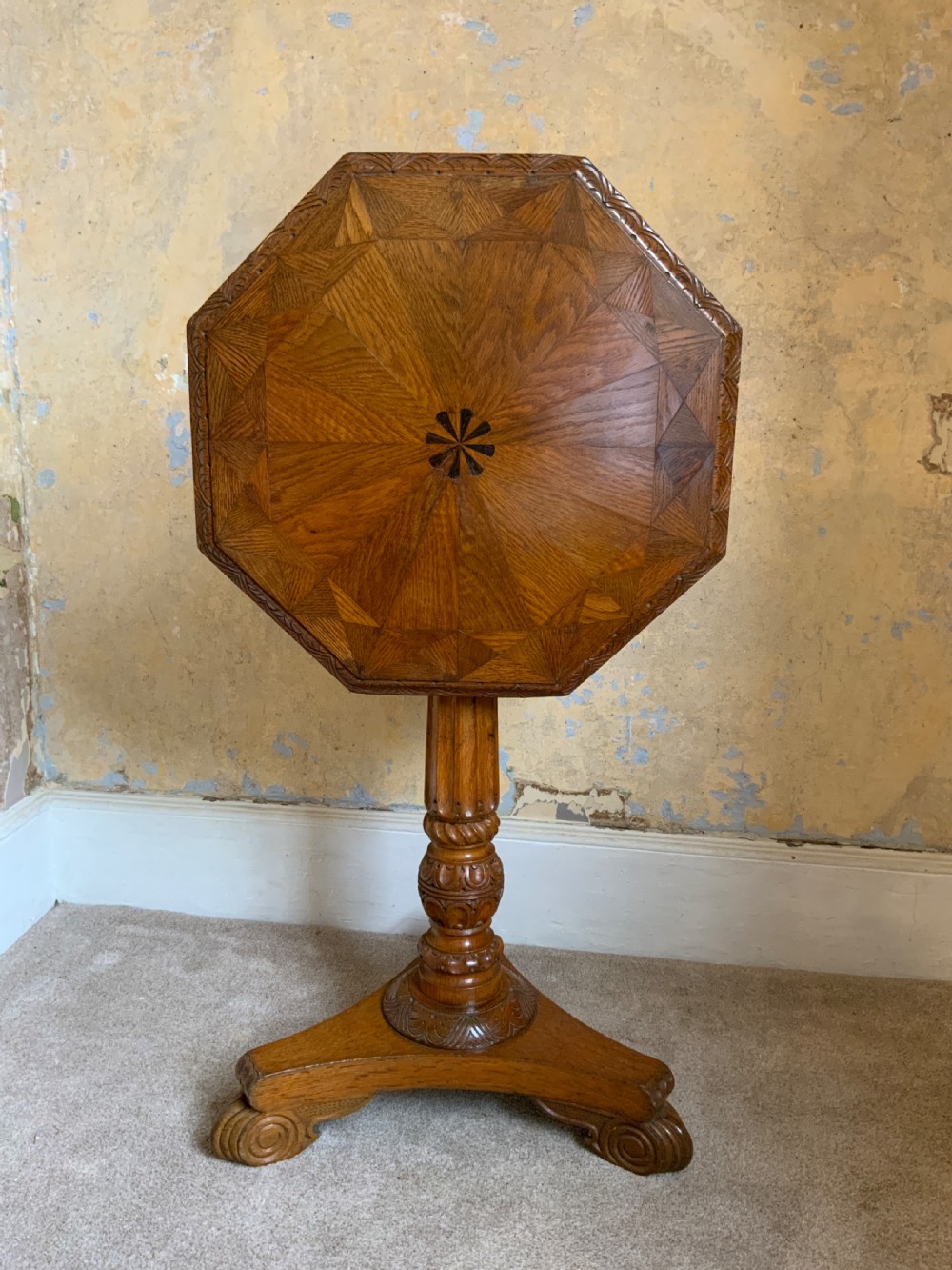 A late regency oak occasional table