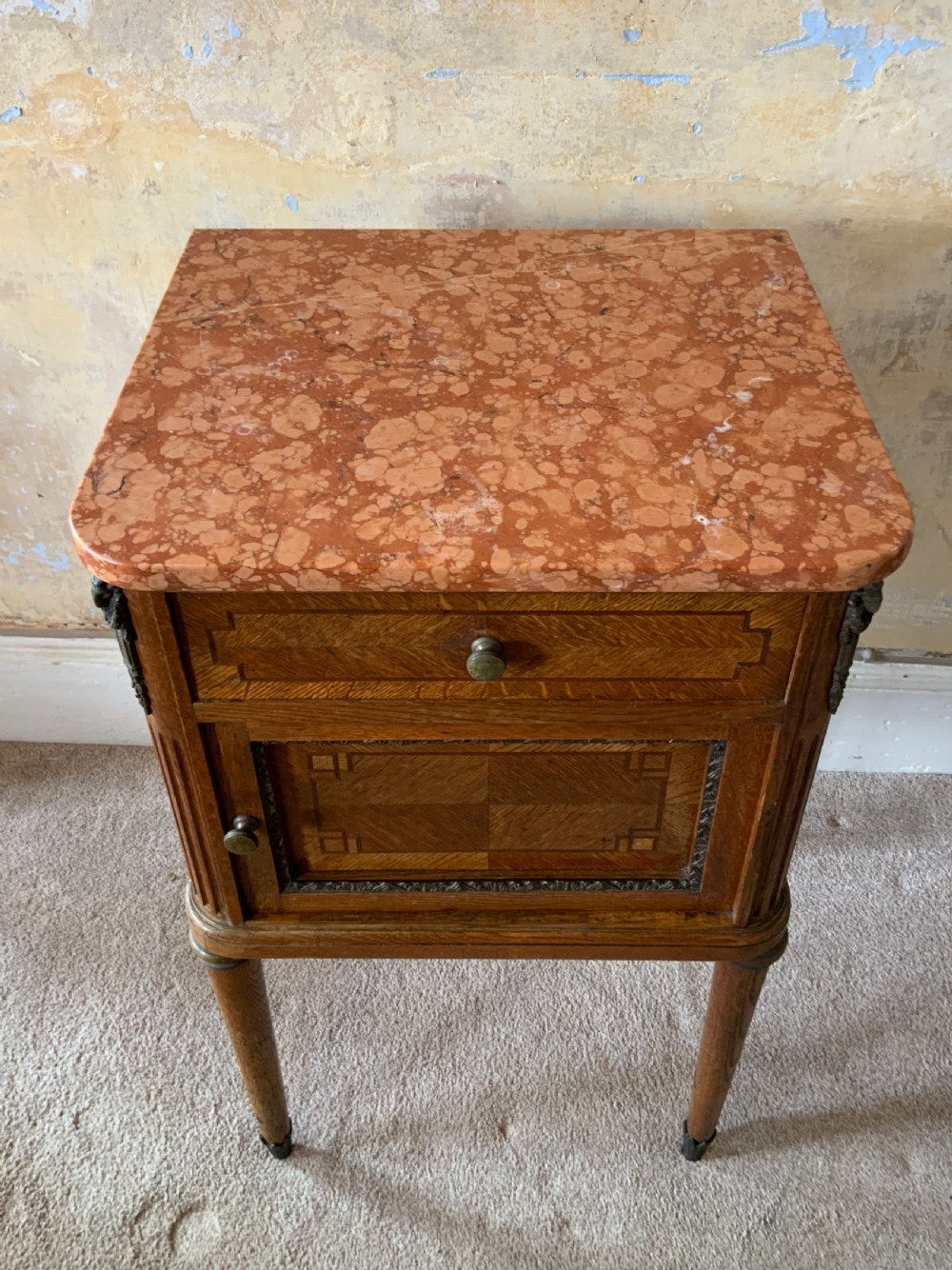 Pair of marble topped bedside cabinets View VIII