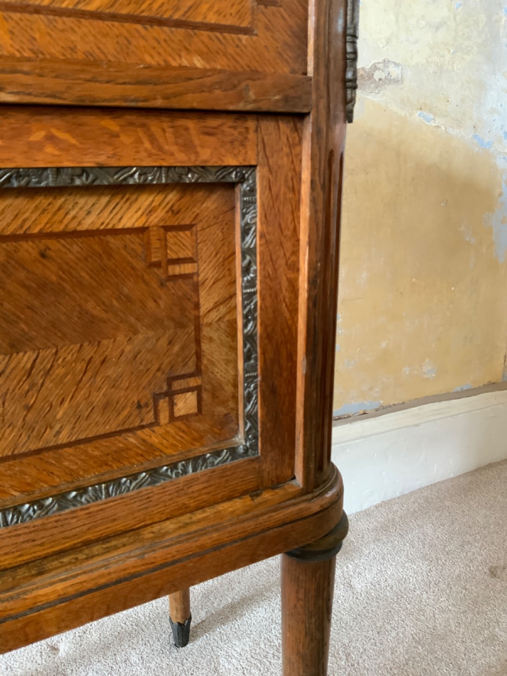 Pair of marble topped bedside cabinets View XII