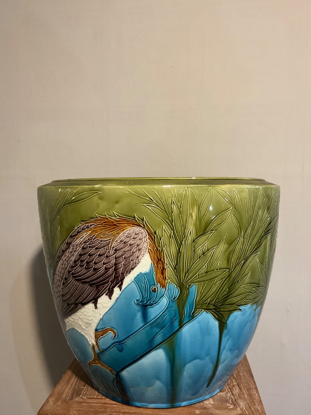 Large Minton majolica jardinier View II