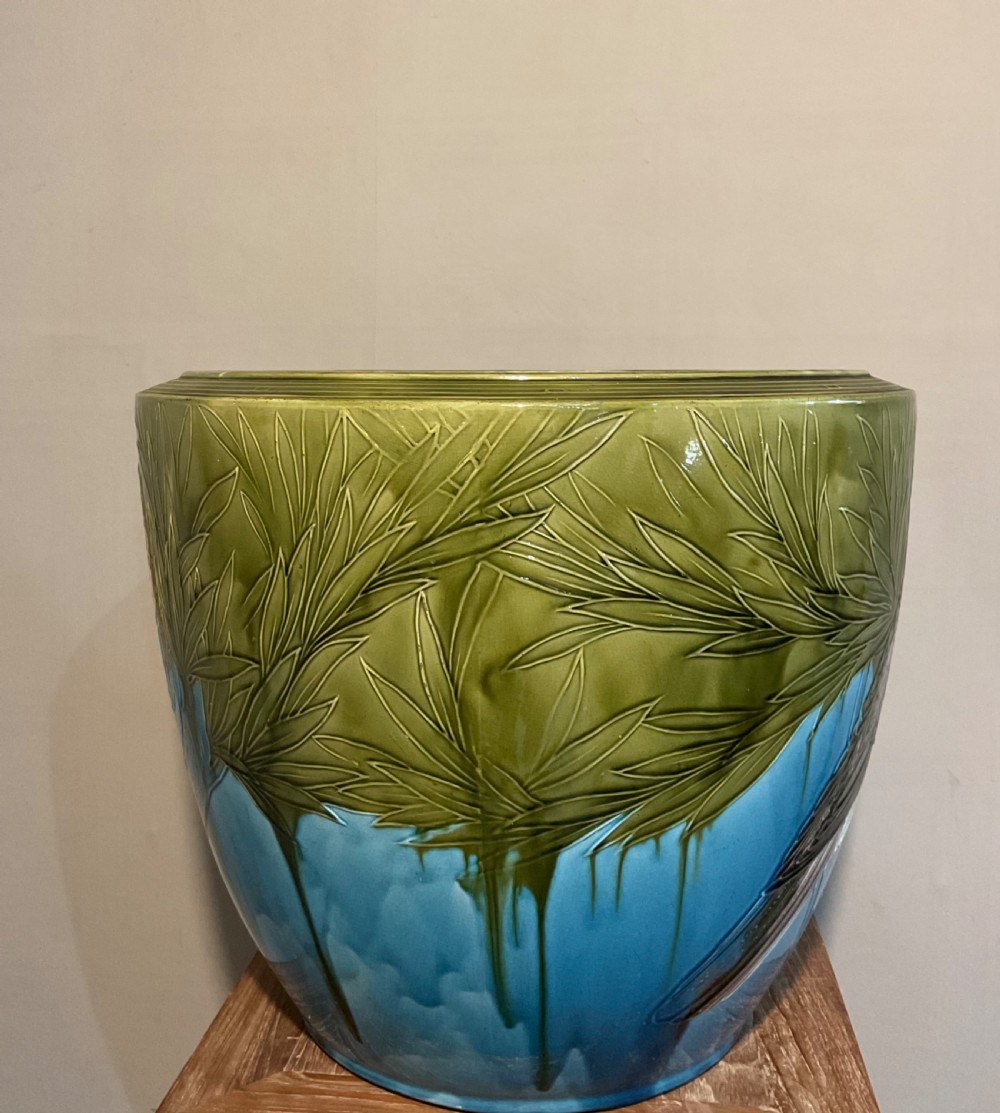 Large Minton majolica jardinier View IV