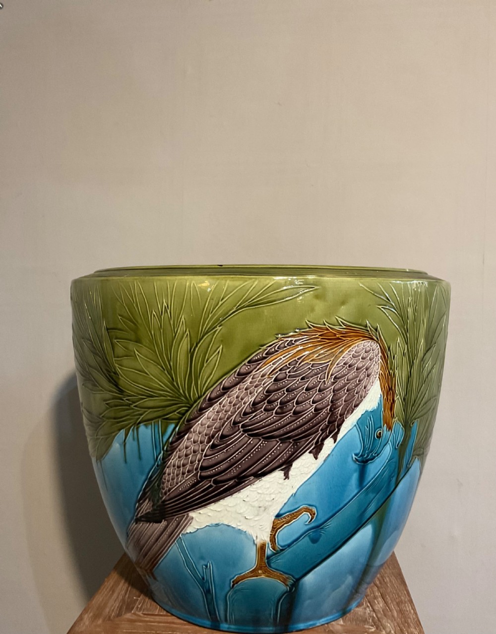 Large Minton majolica jardinier View V