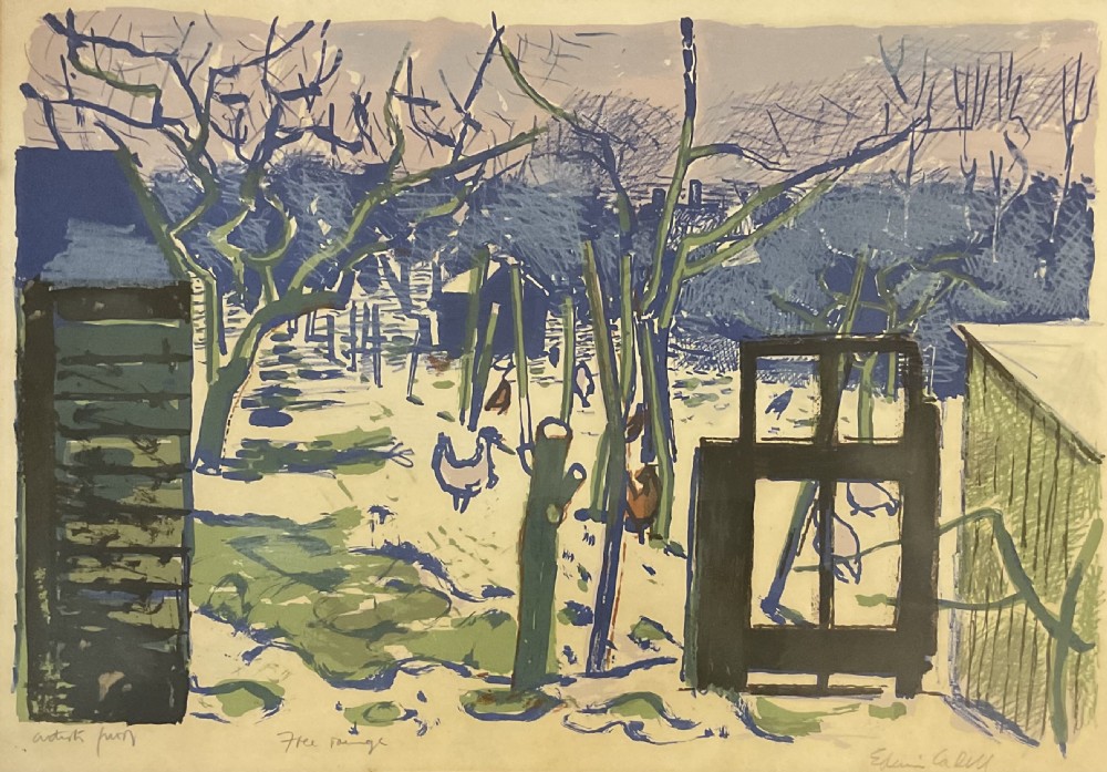 A lithograph by Edwin La Dell View III