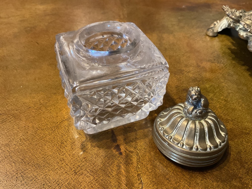 A 19th century brass standish View III