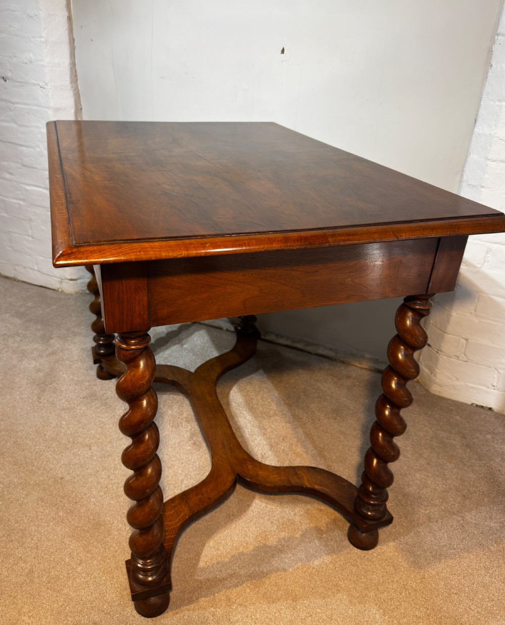A 19th century walnut side table View V