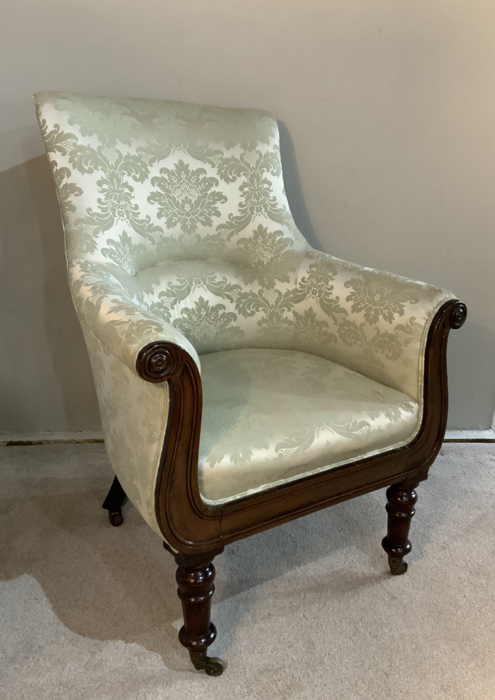 Regency mahogany library chair