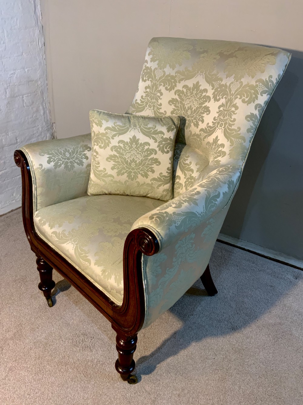 Regency mahogany library chair View IV