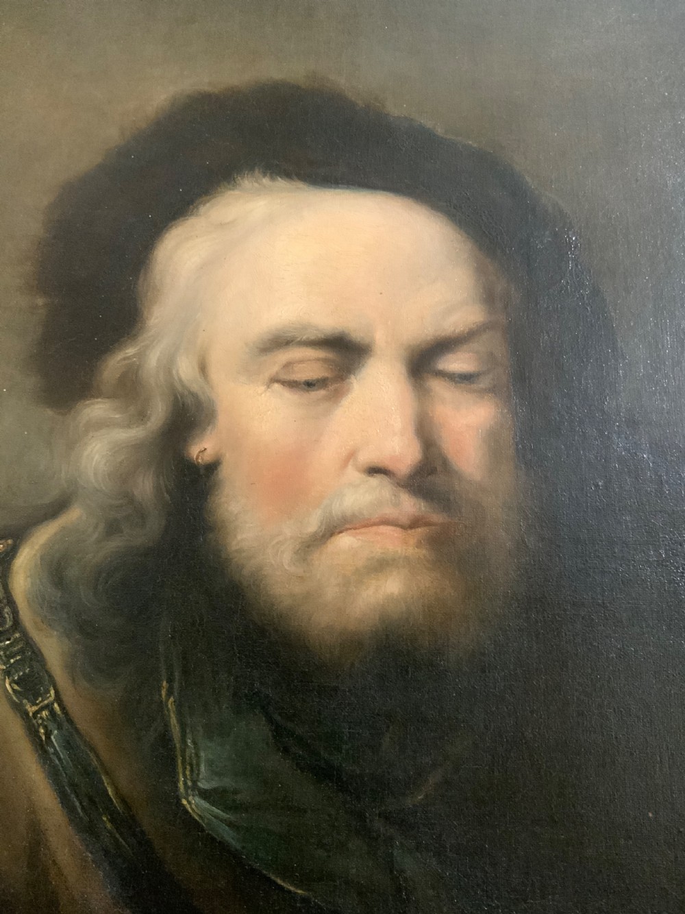 An 18th century oil on canvas portrait View II