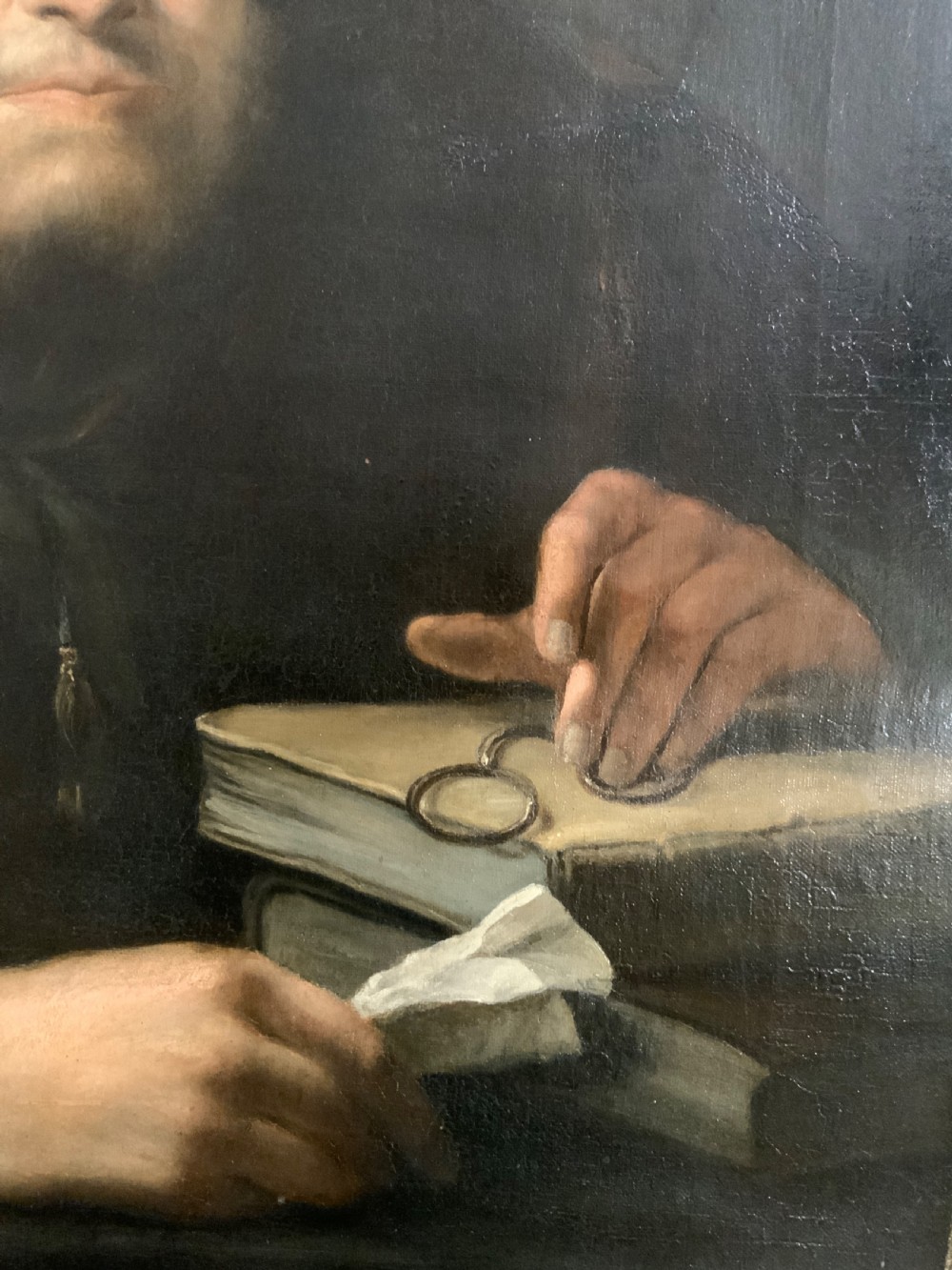 An 18th century oil on canvas portrait View III