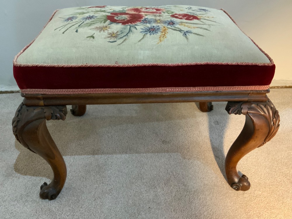 An English mahogany stool