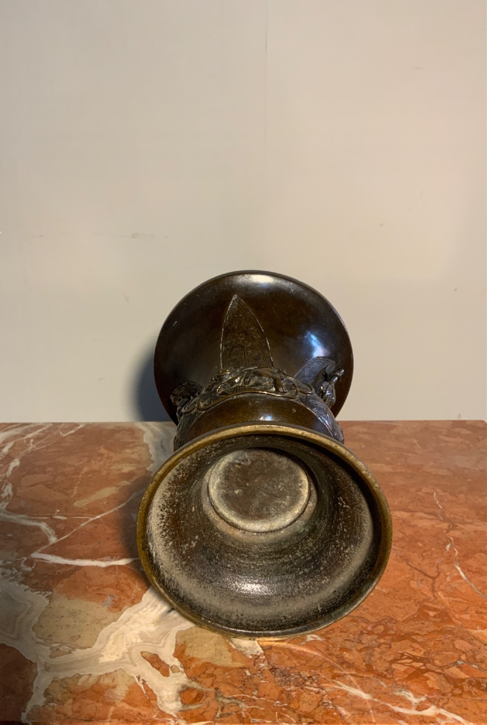 A 19th century Chinese bronze flower vase View IV
