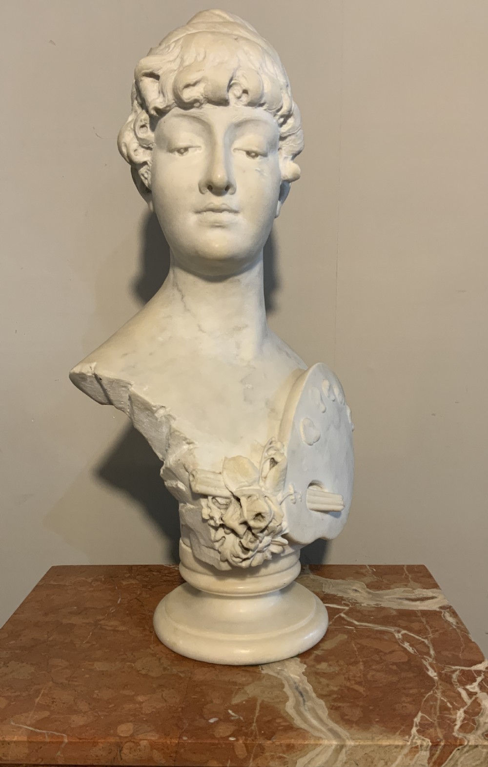 A Carrara marble bust