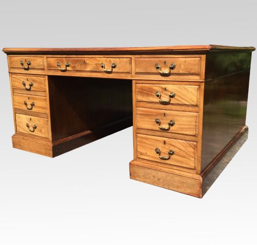 19TH CENTURY MAHOGANY PARTNERS DESK LATE 19TH CENTURY MAHOGANY PARTNERS DESK - ADDITIONAL PHOTO 1