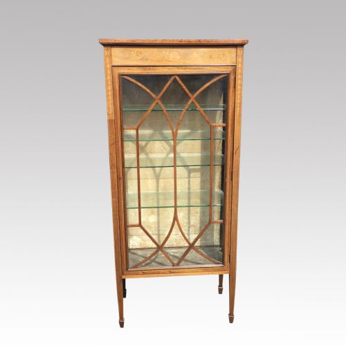 EDWARDIAN INLAID DISPLAY CABINET - ADDITIONAL PHOTO 1