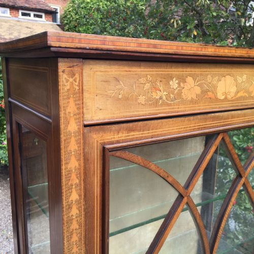 EDWARDIAN INLAID DISPLAY CABINET - ADDITIONAL PHOTO 3