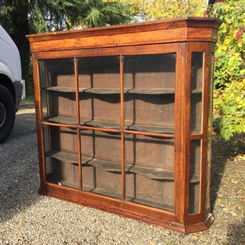 DUTCH WALNUT AND OAK WALL HANGING DISPLAY CABINET - ADDITIONAL PHOTO 1